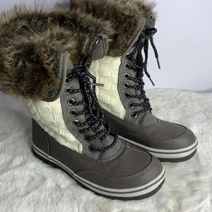 Women's Faux Fur Lace-Up Winter Boots